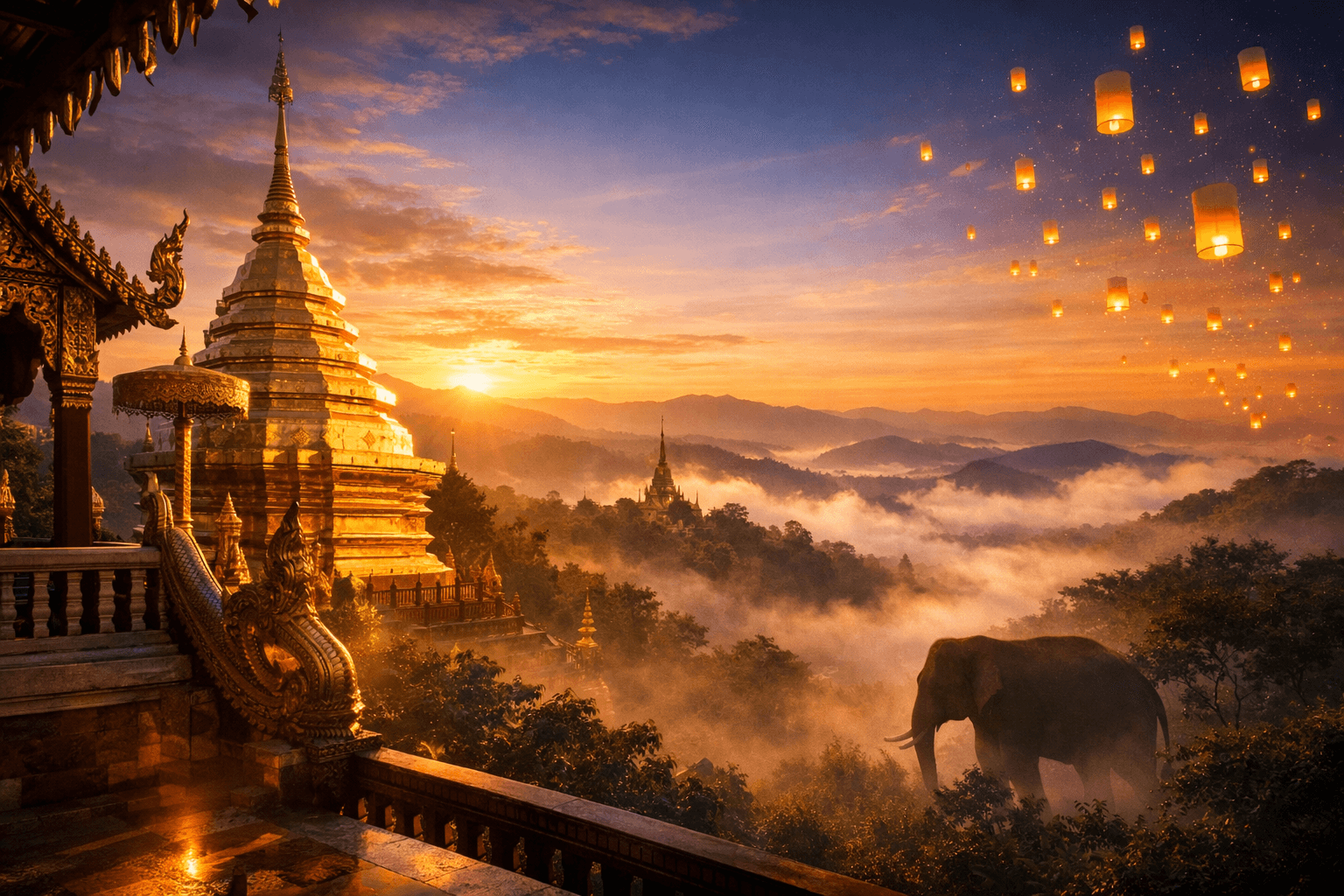 Chiang Mai at golden hour